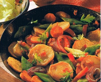 Potatis- och grönsakspanna
