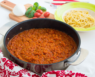 Vegetarisk bolognese med linser