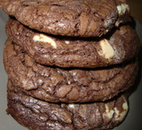 amerikanska cookies med vit choklad