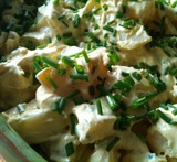 kartoffelsalat med karry og mayonnaise