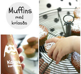 muffins med kolasås