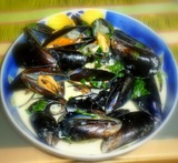 musslor till huvudrätt vad äta till förrätt