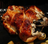 kylling roterende grillspyd i ovn