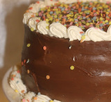 saftig sjokoladekake rund form kompakt