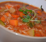 soppa med risoni och köttfärs