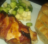 kyllingebryst med bacon i ovn