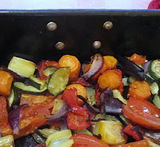 poteter og grønnsaker i ovn