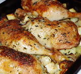 kyllinglår med grønnsaker i ovn