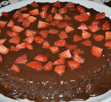 sjokoladekake med nøttebunn