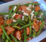 grøn bønnesalat med feta