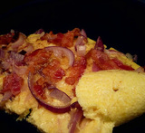 omelett med bacon och lök
