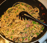 pasta salami grädde