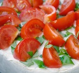 brie tomater basilika ugn