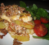 lasagne med potatis köttfärs