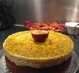 cheesecake citron passionsfrukt