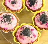 vaaleanpunaiset muffinssit