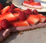 raw food cheesecake med blåbär