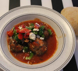grekiska köttbullar i tomatsås