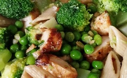 Spicey pasta/broccoli med kylling