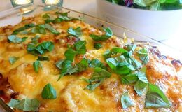 Flødekartoffel lasagne