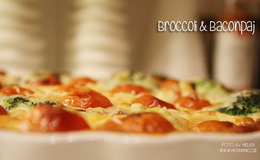 Bacon broccoli paj