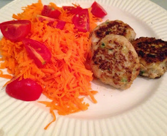 Kyllingefrikadeller med squash