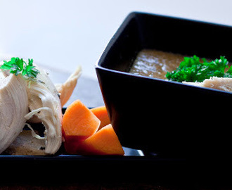 Fyldig og velsmagende suppe på et styks Bornholmerhane - med meget nem tilberedning