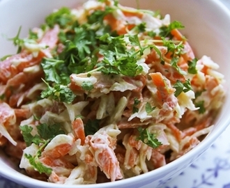 Coleslaw med fedtfattig dressing