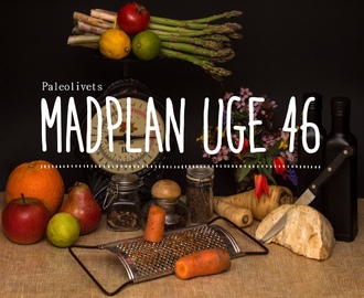 Paleolivets madplan uge 46 - nemt med madideer til hele ugen.