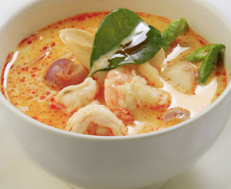 Spicy thai suppe med rejer (Tom Yum Goong)