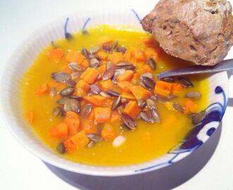 Græskar-chilli suppe med ingefær og citrongræs