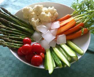 Fad med friske grønsager