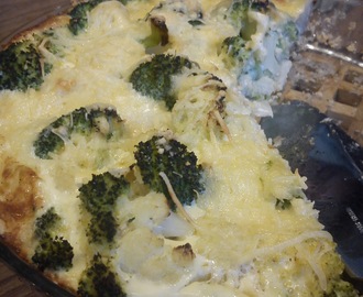Broccoli- blomkåls tærte