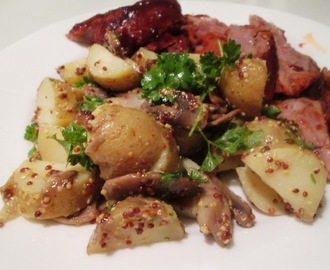 Kartoffelsalat med Svampe og Sennepsvinaigrette
