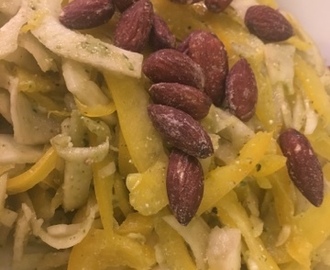 Fennikel salat med gul peber