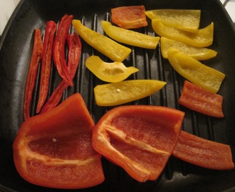 Grillede peberfrugter og hjemmelavet mojo