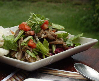 Spicy oksekøds salat (Yam neua) - opskrift - Lav thai mad