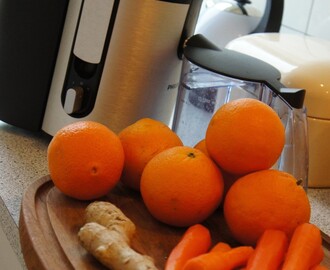 Appelsin-gulerod-ingefær juice
