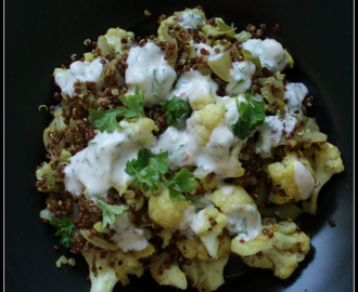 Karryblomkål med quinoa og skyrdip
