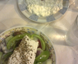 Græsk salat og tzatziki
