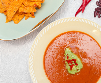 Mexicansk bønnesuppe med guacamole