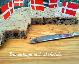 Banankage med chokolade