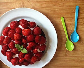 Verdens lækreste chokolade-jordbær tærte!!