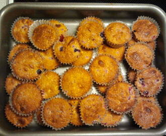 Mini makron/bær muffins