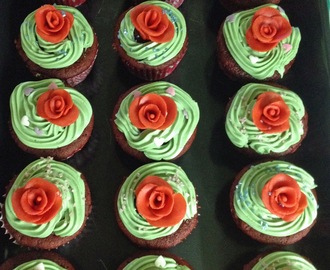 Red Velvet Cupcakes opskrift.