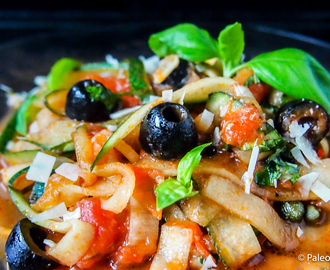 Zucchini Puttanesca – Kesäkurpitsaa ilotyttöjen tapaan