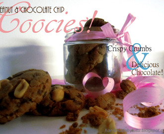 Flourless Peanut&Chocolate Chip - Cookies! - Jauhottomat maapähkinäsuklaakeksit!