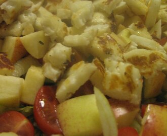 Halloum-juusto Salaatti