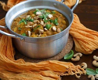 Kermainen kookos-cashew-curry + ohje kotitekoiseen curry-mausteeseen