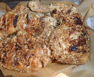 Dukkah-maustettu kana eli mausteinen hasselpähkinäkana
